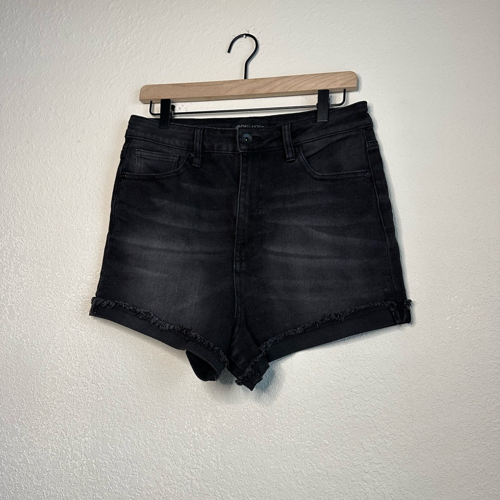 Kendall + Kylie Black The Drifter High Rise Jean Shorts Size 11/30